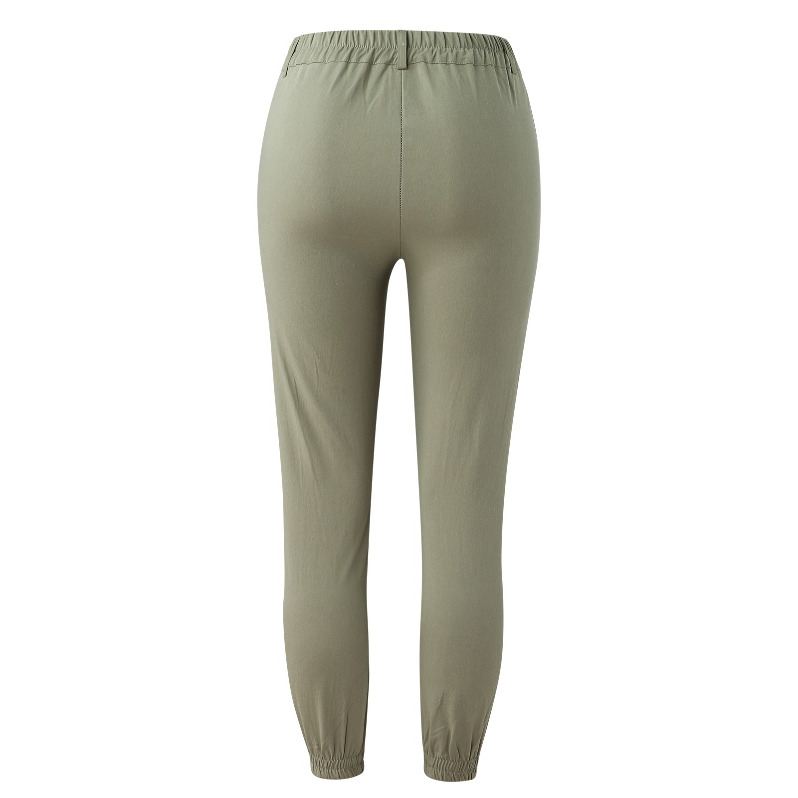 thumbnail image 3 of Pantalones deportivos informales de mujer de cintura alta y color liso con bolsillo - Leggings cortos, cintura elástica, para todas las estaciones - S-XXL, 3 of 7
